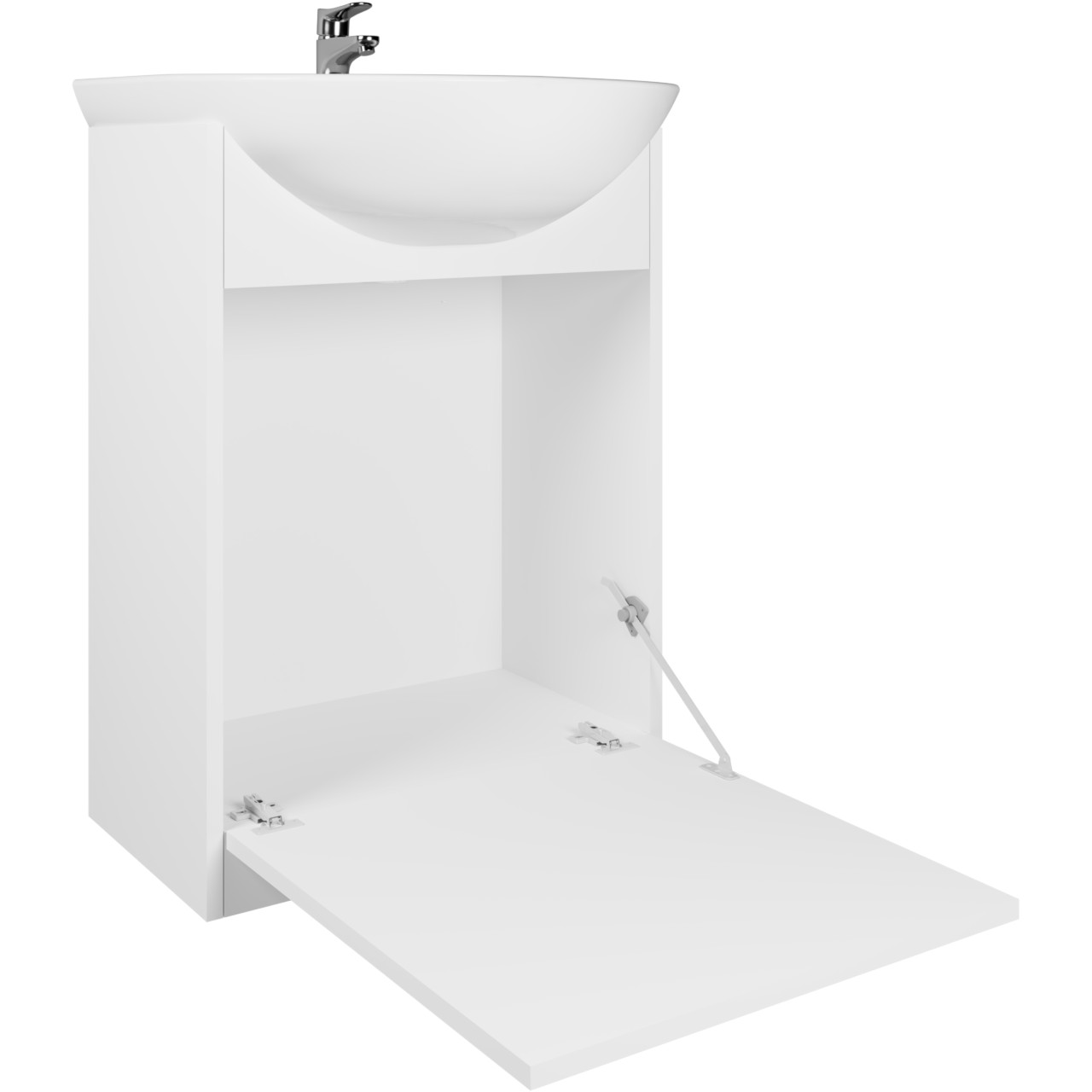 Koupelnový nábytek se zrcadlem SLIDO MINI LED bílý laminát