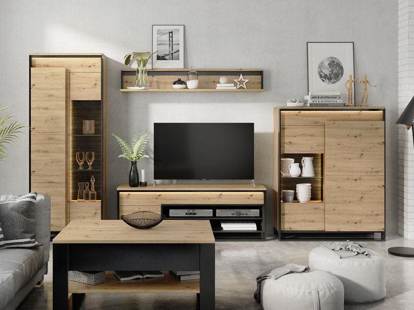 Černý nábytek do obývacího pokoje Quant Artisan