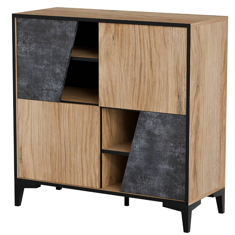 Regal Ovo 4D tmavý beton