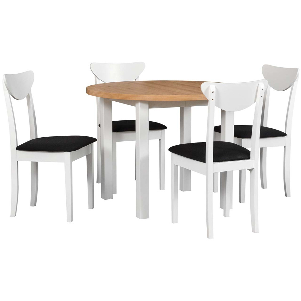 stůl ds25 artisan laminát bílý židle dk45 bílé 13b