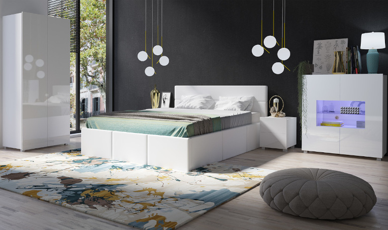 Kalábrie 13pokojový bílý lesk