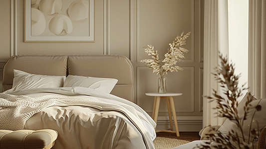 Béžová ložnice - aranžmá plná tepla a harmonie
