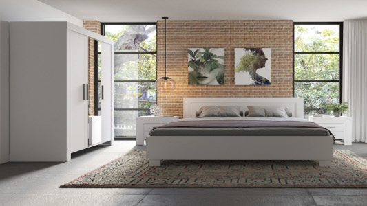 Útulná bílá v ložnici